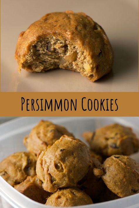 Classic Persimmon Cookies Easy Persimmon Cookies Recipe, Persimmon Cookies Recipe, Persimmon Cake Recipe, Persimmon Cookie Recipe, Persimmon Cookies, Persimmon Pudding, Persimmon Recipes, Mojito Recept, Autumn Baking