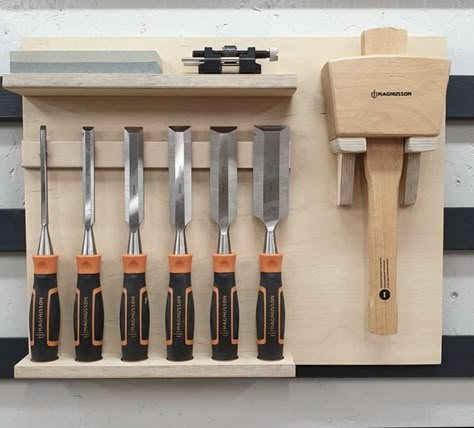 Chisel Storage Ideas, French Cleats For Tools, Chisel Storage, French Cleat Ideas, French Cleat Wall, Cleat Storage, French Cleat Storage, Tool Wall Storage, Cleat Wall