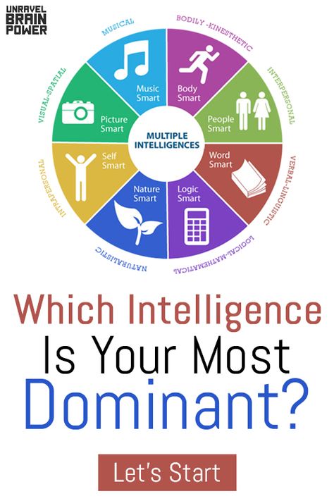 Which Intelligence Is Your Most Dominant? - Unravel Brain Power 8 Types Of Intelligence, Multiple Intelligences Test, Multiple Intelligences Survey, Howard Gardner Multiple Intelligences, Intrapersonal Intelligence, Multiple Intelligences Activities, Multiple Intelligence Test, Gardner Multiple Intelligences, Multiple Intelligence Theory