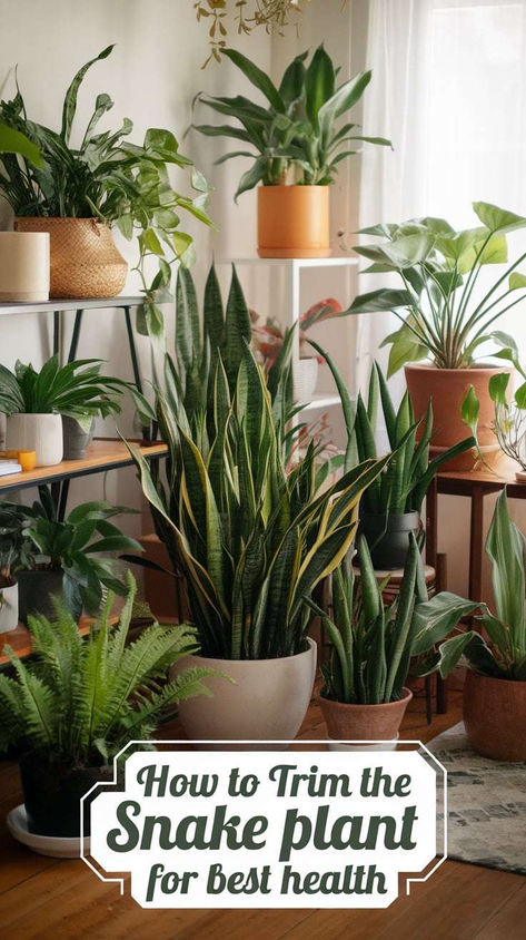 Want your snake plant nice and healthy? Then you need to learn how to trim it! And this guide will help you take care of your beautiful snake plant for years to come. How To Trim Snake Plant Leaves, Apartment Cat, Snake Plant Decor, Snake Plant Indoor, Snake Plant Varieties, Best Houseplants, Snake Plant Care, Sharp Scissors, Snake Plants