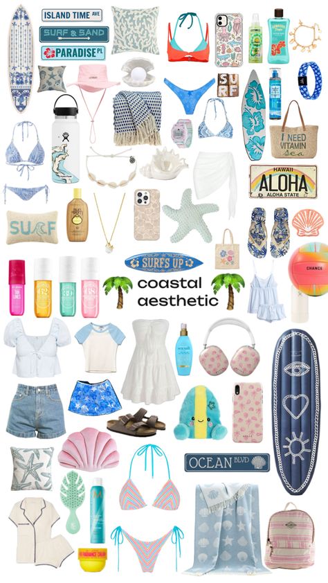 Cute Easy Outfits For School, Beach Room Decor, Summer Necessities, Surf Room, Coconut Dream, Coastal Aesthetic, Preppy Summer Outfits, Beach Room, Outfit Inspo Summer