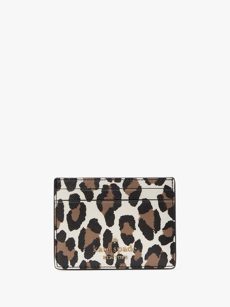 Madison Spotted Leopard Printed Small Slim Card Holder | LARGE WALLETS | Kate Spade Australia Spotted Leopard, Kate Spade Card Holder, Wishlist 2024, Personal Statement, Large Wallet, Kate Spade Wallet, Crossbody Wallet, Girl Stuff, Saved Items