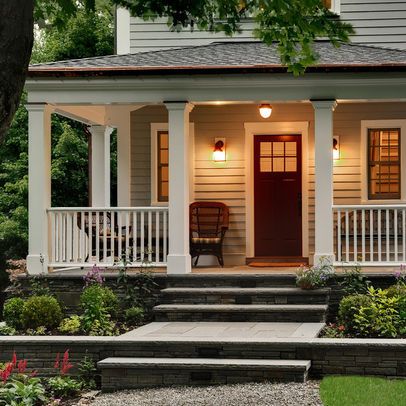 Traditional Exterior front porch Design Ideas, Pictures, Remodel and Decor Front Porch Design Ideas, Front Porch Columns, Porch Kits, Porch Design Ideas, Porch Remodel, Building A Porch, Porch Columns, Front Porch Design, Casas Coloniales