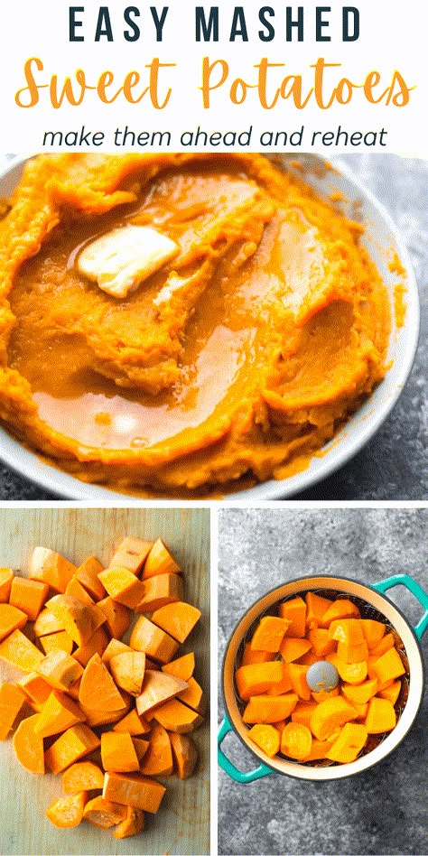 Make Ahead Mashed Sweet Potatoes, Canned Sweet Potato Recipes, Easy Mashed Sweet Potatoes, Mashed Sweet Potatoes Healthy, Easy Sweet Potato Recipes, Sweet Potato Recipes Mashed, Gluten Free Meal Prep, Saffron Recipes, Canning Sweet Potatoes