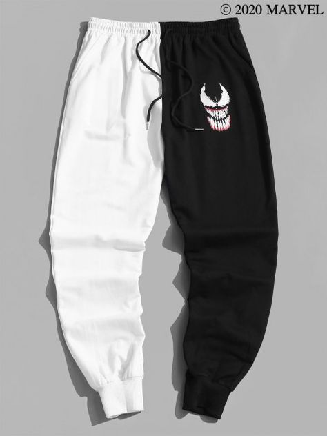 Spider Man Venom, Style Sweatpants, Drawstring Sweatpants, Sweatpants Style, Casual Pant, Cheap Mens Fashion, Latest Mens Fashion, Pant Length, Mens Casual Outfits