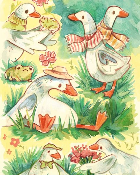 Some ducky sketches from my sketchbook 🦆 #duck #sketchbook #sketchbookpage #illustration #royaltalens #drawings #sketches Duck Sketch, Gauche Painting, Duck Illustration, Sketchbook Inspo, Paint Water, Duck Art, Cute Sketches, Nice Art, My Sketchbook