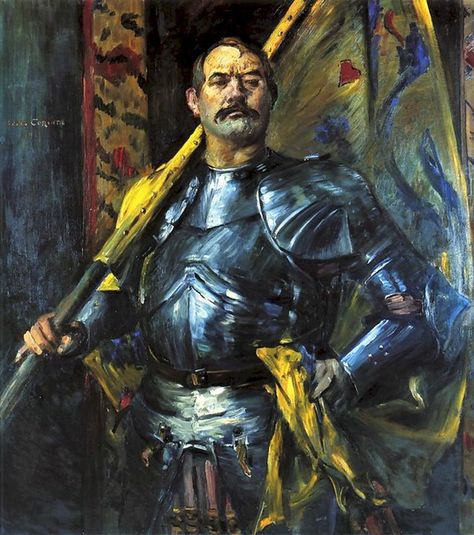 Lovis Corinth - Self Portrait as Standard Bearer Lovis Corinth, Flag Bearer, German Art, Oil Painting Reproductions, Print Decals, Painting Reproductions, Figurative Art, Artist Art, Oil Painting On Canvas