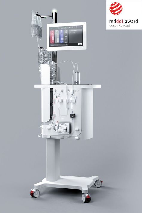 The HemoSystem is a disruptive blood purification machine for intensive care units. It achieves its ultra-high selectivity and efficiency through nanoengineered magnetic beads. . . . . . . . . . . #RedDotAward #DesignConcept #RedDotWinner #DesignAward #lifescience #gooddesign #designedby #hemotune #Meyer-HayozDesignEngineering Medical Cart, Medical Device Design, Health Equipment, Magnetic Beads, Corporate Strategy, Clean Technology, Design Engineering, Medical Design, Id Design