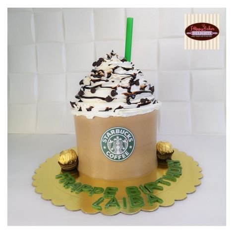 Happy Birthday Laiba, Starbucks Cake Ideas, Starbucks Cakes Birthday Ideas, Starbucks Birthday Cake, Bday Sleepover, Starbucks Frappe, Mocha Cookie Crumble, Starbucks Mocha, Starbucks Cake