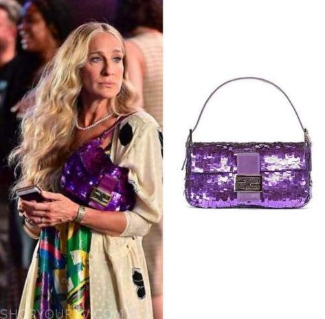 Purse Outfit, Sequin Purse, Sequin Bag, Vintage Fendi, And Just Like That, July 16, Sarah Jessica Parker, Carrie Bradshaw, Episode 3