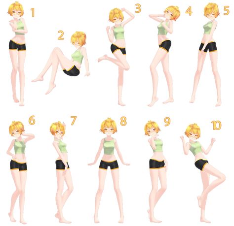 [MMD] Pose Pack 5 - DL (NO IK SUPPORT) by Snorlaxin Cutesy Pose Reference, Mmd Poses, Cutesy Poses, Miku Miku Dance, 3d Pose, Drawing Body Poses, Body Reference Poses, Human Poses Reference, Poses Reference