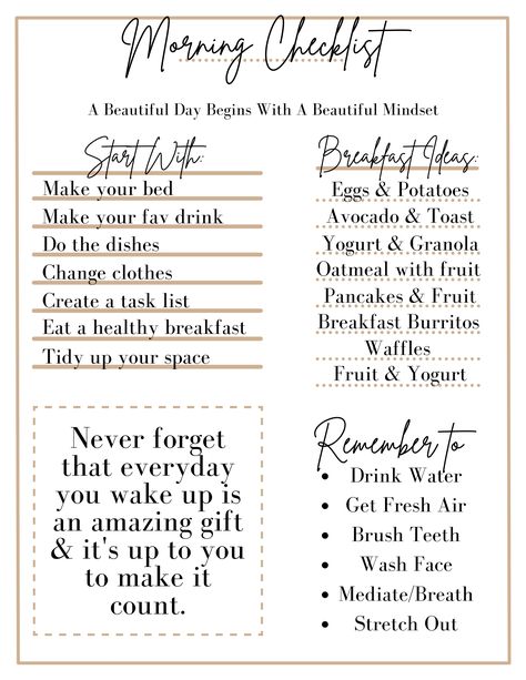 Routines For Moms Stay At Home, Morning Routines For Moms, Productive Morning Routine Before Work, Before Work Routine Mornings, Healthy Mom Routine, Self Care Checklist For Moms, Morning Routine Stay At Home Mom, Work Day Routine Schedule, How To Be A Productive Stay At Home Mom