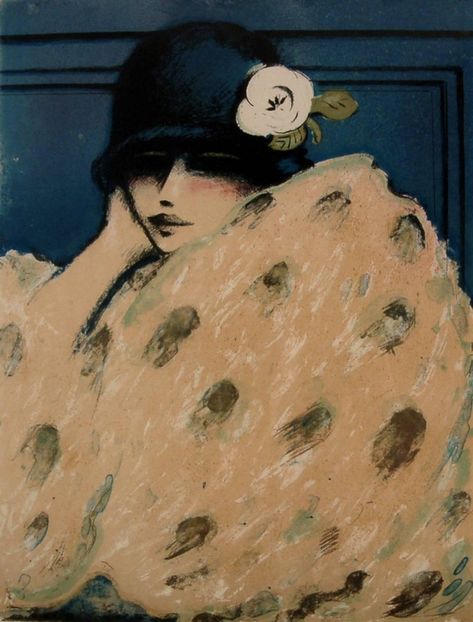 Woman with Hat - Print by Jean-Pierre Cassigneul Jean Pierre Cassigneul Paintings, Women In Hats Paintings, Women In Hats, Picasso Sketches, Woman With Hat, Arches Paper, Hat Print, Painting Of Girl, Post Impressionists