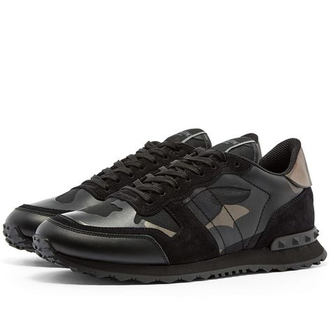 Metallic Sneakers, Valentino Men, Print Sneakers, Valentino Shoes, Sneakers Men Fashion, Sneakers Black, Army Green, Converse Sneaker, Valentino Garavani