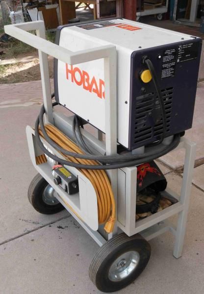 DIY cart for a small MIG welder - power cord solution: Mig Welder Cart, Welder Cart, Diy Cart, Diy Welding Projects, Welding Trailer, Mig Welder, Gas Cylinder, Welding Cart, Plastic Welding