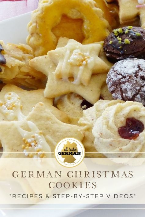 German Snickerdoodle Cookies, Authentic German Christmas Cookies, Authentic German Recipes Desserts, German Star Cookies, German Angel Cookies, German Shortbread Cookies, German Christmas Meal, German Holiday Recipes, German Almond Cookies