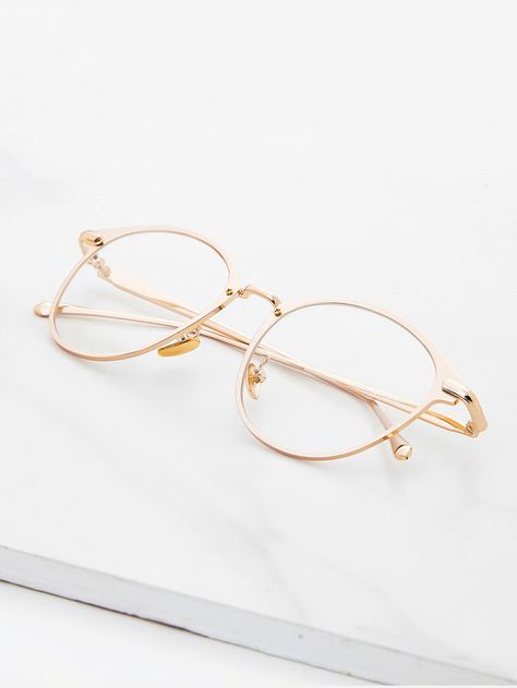 Glasses Frames For Girl, Glasses For Oval Faces, Cute Glasses Frames, Gold Jewelry Prom, Glasses Frames Trendy, Fancy Glasses, Glasses Trends, Womens Glasses Frames, Clear Lens Glasses