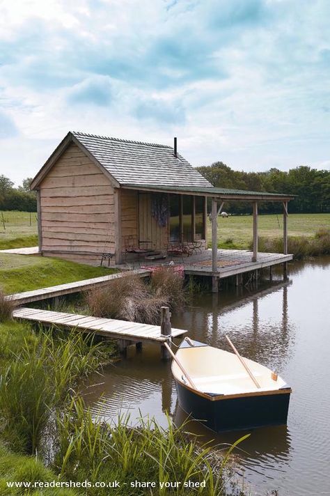 The Shack, Cabin/Summerhouse shed from Farm in Kent | Readersheds.co.uk Log Cabin Remodel, Shack House, Cottage House Designs, Sitting On The Edge, Patio Pond, Shed Of The Year, The Shack, Fishing Shack, Treehouse Cabins