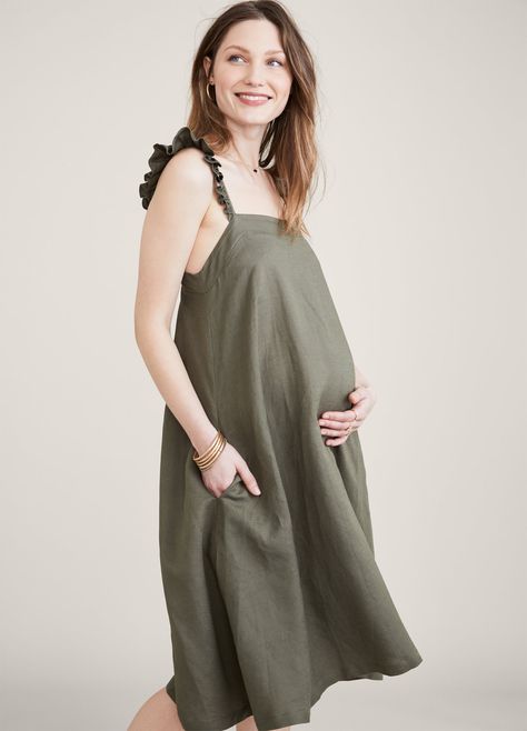 Baby Bump Clothes, Green Maternity Dresses, Pregnant Outfit, Hatch Maternity, Feminine Summer, Maternity Clothes Fashionable, Pregnancy Dress, Maternity Dresses Summer, Maternity Wardrobe