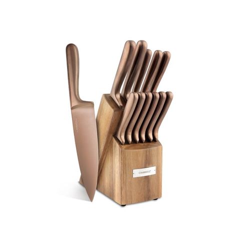 Copper Kitchen Accessories, Knife Storage, Knife Block Set, Knife Set Kitchen, Copper Kitchen, Bread Knife, Steak Knives, Knife Set, Hammered Copper