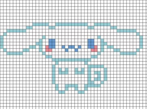 Cinnamon Roll Pixel Art Grid, Pixel Drawing Cinnamoroll, Hello Kitty Cinnamon Roll Pixel Art, Pixel Art Pattern Cinnamon Roll, Cinnamon Roll Perler Bead Patterns, Perler Bead Patterns Cinnamoroll, Cinnamon Roll Crochet Pattern Sanrio, Sanrio Perler Bead Patterns Cinnamoroll, Easy Pixel Art Sanrio