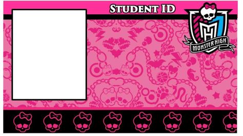 2000 Aesthetic Wallpaper, Monster High Printables, Monster High Birthday Party, Artistic Room, Student Id, Moster High, Id Card Template, Picture Templates, Baby Pink Aesthetic