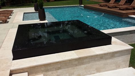 Rooftop Pools, Modern Pool And Spa, Outdoor Jacuzzi, Spa Tile, Fountains Backyard, Expect Nothing, Diy Swimming Pool, Jacuzzi Outdoor, Luxury Pools