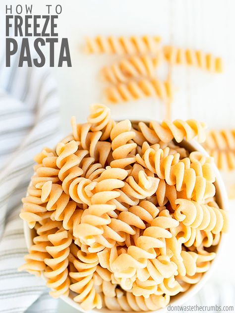 How to Freeze Cooked Pasta | Don't Waste the Crumbs! | Bloglovin’ How To Freeze Cooked Pasta, Freeze Pasta, Freezing Pasta, Freezing Cooked Pasta, Pasta With Olives, Culinary Tips, Freezer Prep, Pasta With Meat Sauce, Camping Menu