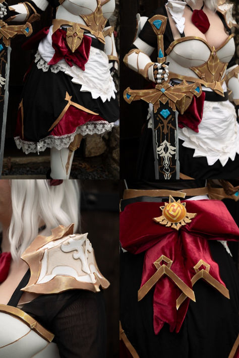 Noelle Genshin Cosplay, Genshin Pattern, Noelle Cosplay, Genshin Cosplay, Cosplay Genshin, Cosplay Tutorial, Cosplay Ideas, Genshin Impact, Dress Up