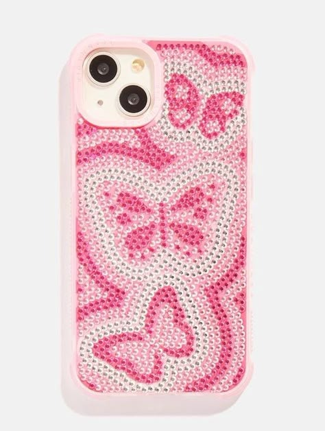 Pink Sparkly Phone Case, Gem Butterfly, Sparkly Phone Cases, Pink Camera, Pink Phone Case, Pink Iphone Case, Skinnydip London, Iphone Obsession, Baby Pink Aesthetic