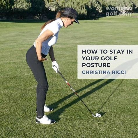 Christina Ricci shows how to keep your posture and features her student who completely transformed her backswing posture by focusing on key elements and then adding the 'feel' in this lesson to her pre-shot routine when on the course. Golf Beginner, Golf Backswing, Golf Theme Party, Cute Golf Outfit, Crossfit Coach, Golf Pictures, Golf Techniques, Golf Inspiration, Golf School