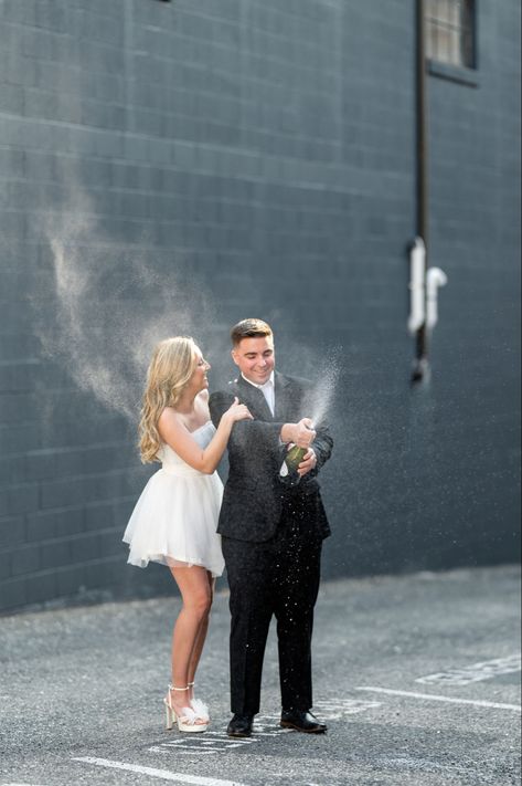 #engagement #bride #groom #bridetobe #champagne #champagnepop Engagement Bride, Champagne Pop, Engagement Picture, Engagement Pictures, Engagement Shoots, Pre Wedding, Bride Groom, Beach Wedding, Engagement Session