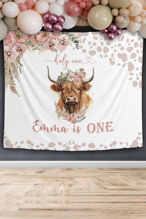 Highland Cow First Birthday Girl, Highland Cow 1st Birthday, Boho Highland Cow Birthday Party, Highland Cow Birthday Party Ideas, Highland Cow 1st Birthday Girl, Highland Cow First Birthday Party, Highland Cow Birthday, Highland Cow Party, Highland Cow Birthday Party