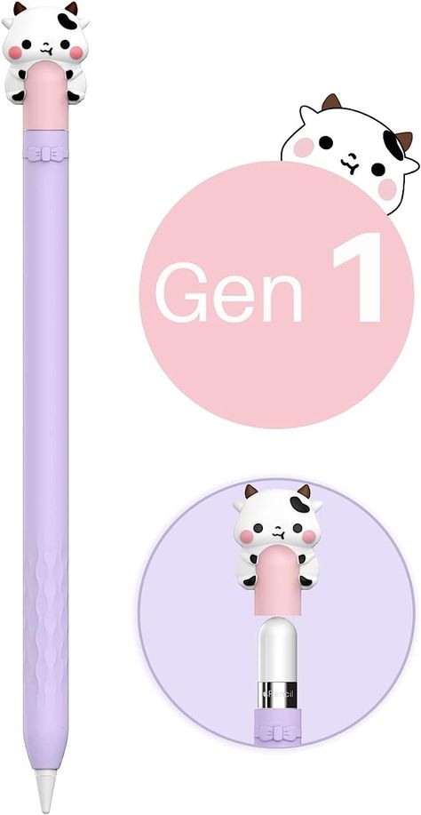 Amazon.com: NIUTRENDZ Cute Cow Apple Pencil Case for Apple Pencil 1st Generation Case Silicone Protective Cover Sleeve Skin Accessories (Pink) : Electronics Apple Pencil 1st Generation Case, Tablet Tablet, Cute Apple Pencil Case, Ipad And Accessories, Ipad Pencil Case, Pencil Cases, Apple Pencil Cover, Pencil Accessories, Apple Pencil Case