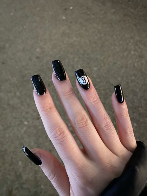 Stussy Nails, Emo Nails Ideas, Arctic Monkeys Nails, Emo Acrylic Nails, Emo Nail Art, Monkey Nails, Ideas Uñas, Stylish Nails Designs, Grunge Nails