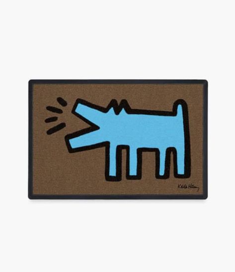 Ruggable Keith Haring Rug Collaboration | Apartment Therapy Industrial Studio, Iconic Artwork, Rug Company, Keith Haring, Washable Rug, Pop Artist, Chenille Fabric, Welcome Mats, Apartment Therapy