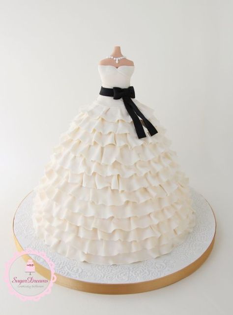 Choose Wedding Dress, Wedding Crochet, Vera Wang Wedding, Torte Cupcake, Wedding Dress Cake, Bridal Shower Cakes, Gateaux Cake, Barbie Cake, Marble Cake