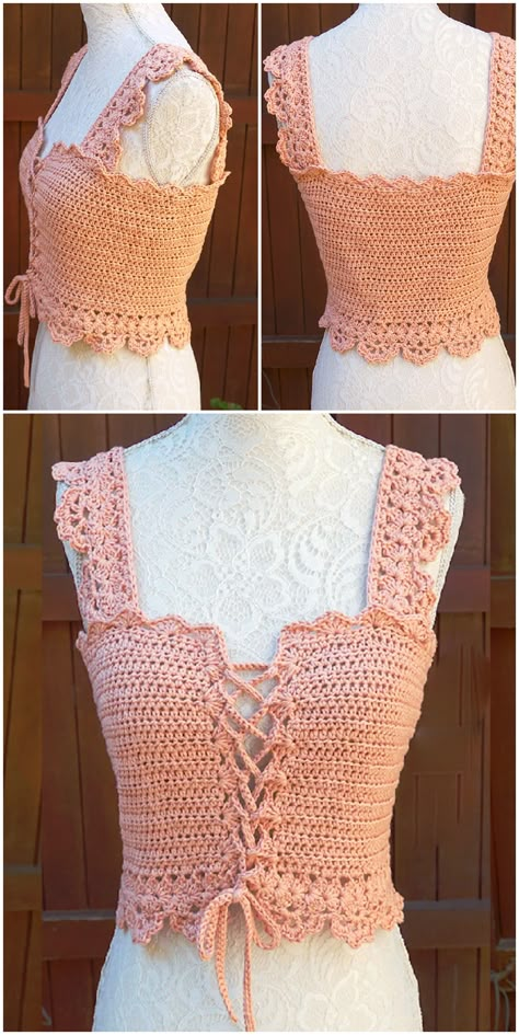 Debbie Macomber, Crochet Crop Top Pattern, Mode Crochet, Crochet Tops Free Patterns, Haken Baby, Crochet Halter, Crochet Fashion Patterns, Crochet Diy, Crochet Woman