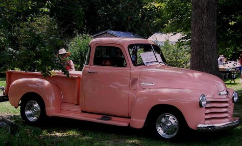 sweet ride, I want it! Girly Pickup Truck, Pink Chevy Trucks, Pink Motorcycle, Fantasy Cars, Pink Truck, Go Pink, Truck Paint, Vintage Pickup Trucks, Hot Rods Cars Muscle