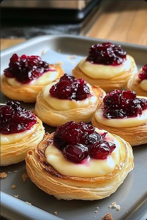 Holiday Heaven Bites, Cranberry And Brie, Cranberry Brie Bites, Cranberry Brie, Brie Bites, Puff Pastry Desserts, The Martin, Brie Cheese, Mouthwatering Recipes