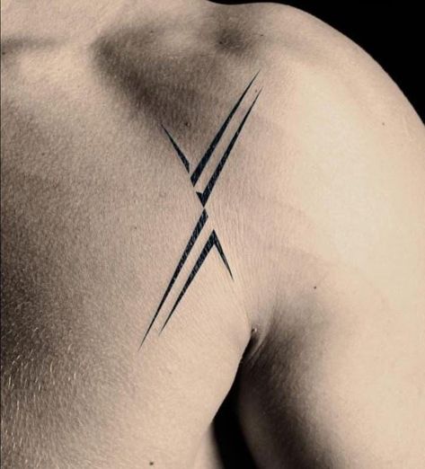 Abstract Tattoos Men, Minimal Tattoo Ideas For Men, Color Line Tattoo, Barbarian Tattoo, Small Symbol Tattoos, Gladiator Tattoo, Geometric Line Tattoo, Line Tattoo Ideas, Crazy Tattoos