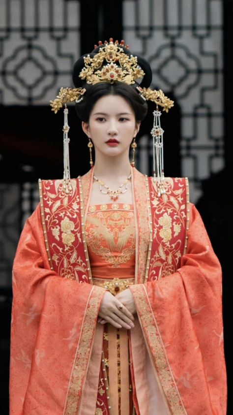 Chinese Empress Dress, Ancient China Clothing, Royalty Clothing, Royal Hairstyles, Empress Dress, Chinese Princess Dress, Chinese Empress, The Empress Of China, Chinese Clothing Traditional