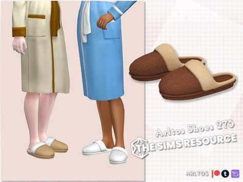 The Sims Resource - Winter slippers Male Sims 4 Challenges, Cc Shoes, Shark Slippers, Sims 4 Cc Shoes, Ankle Cowboy Boots, Free Sims 4, Sims 4 Teen, Winter Slippers, Embroidered Shoes