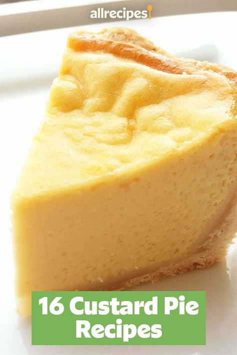 Pumpkin Custard Pie Recipe Homemade, Custard Pumpkin Pie, Crustless Egg Custard Pie Recipe, Amish Pumpkin Custard Pie, Fruit Custard Pie Recipe, Impossible Custard Pie, Custard Pie Recipes, Buttermilk Custard Pie, Recipes For Rhubarb