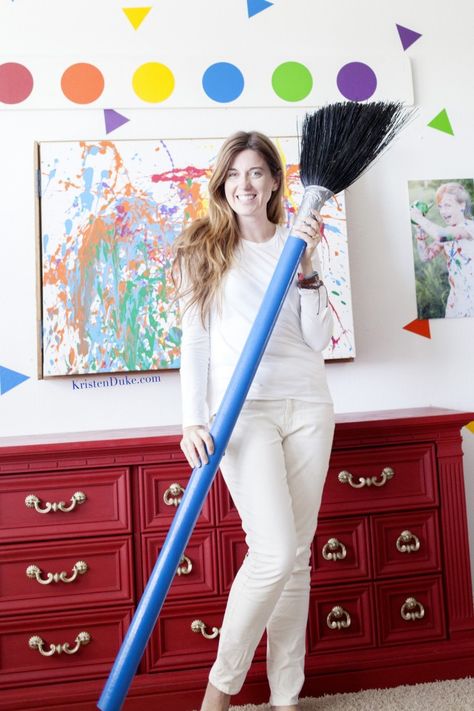 Large Paint Brush Prop, Giant Paint Brush Prop, Giant Paintbrush Prop, Diy Giant Paint Brush, Giant Paint Brush, Giant Paintbrush, Paint Brush And Palette, Diy Paint Brush, Pottery Barn Paint