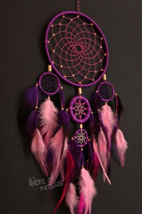 Dream catcher Dreamcatcher American mascots Indian talisman | Etsy Dream Catcher Patterns, Dream Catcher Tutorial, Beautiful Dream Catchers, Dream Catcher Decor, Dreamcatcher Wallpaper, Dream Catcher Art, Diy Tumblr, Dream Catcher Native American, Dream Catcher Craft