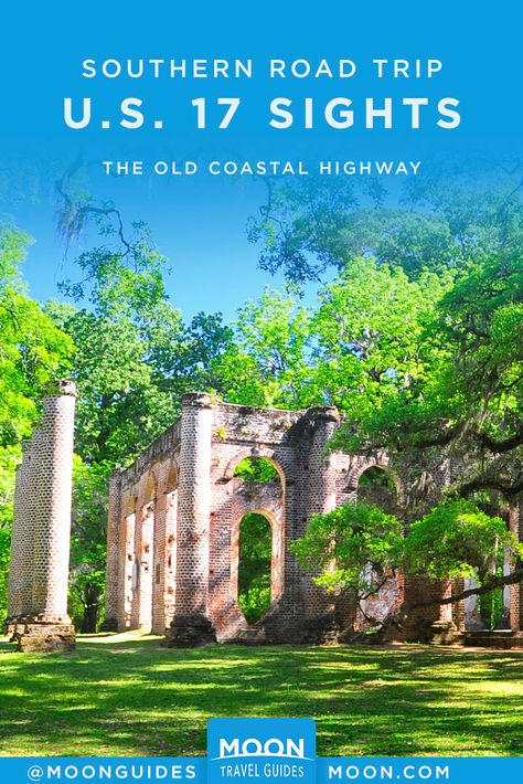 Drive US-17, the Old Coast Highway in Georgia, on this Southern road trip.  #travel #roadtrip #ustravel Southern Road Trips, Coastal Highway, Retro Americana, Usa Road Trips, Georgia Coast, Southern Travel, Road Trip Map, Coastal Wallpaper, Utah Road Trip