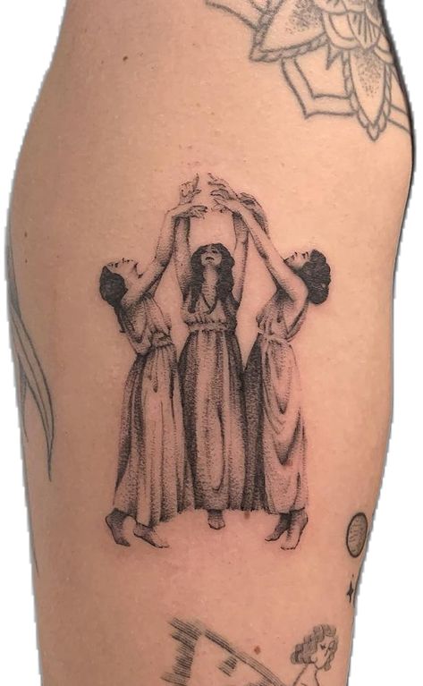 Dancing With The Devil Tattoo, Sappho Tattoo, C Tattoos, Lovers Tattoo, Devil Tattoo, C Tattoo, Tattoos For Lovers, The Hanged Man, Dot Work Tattoo