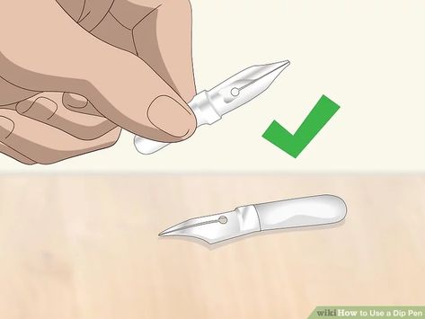 Simple Ways to Use a Dip Pen: 14 Steps (with Pictures) - wikiHow How To Do Dips, Pen Doodles, Metal Pen, Dip Pen, Pen Nib, Calligraphy Pens, Be Great, A Metal, Fountain Pens