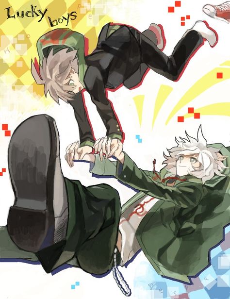 Nagito x Makoto Makoto Naegi X Nagito Komaeda, Makoto X Junko, Nagito X Makoto, Makoto Naegi Fanart, Izuru Kamukura, Makoto Naegi, Danganronpa Memes, Novel Games, Nagito Komaeda